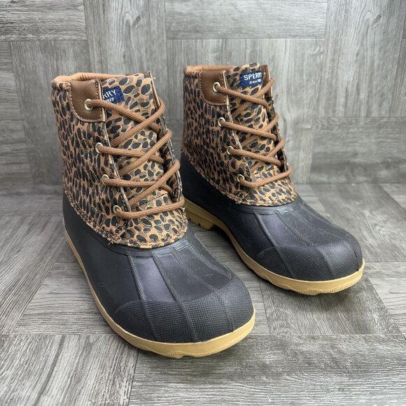 Sperry's Port Animal Print Youth size 4 Duck Boot - Picture 2 of 8